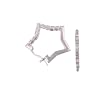 Sterling Silver Star Shape Earrings with CZ Rim