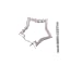 Sterling Silver Star Shape Earrings with CZ Rim