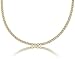 14K Solid Yellow Gold White Pave Flat Mariner Link
