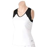 balle de Match Racer-Yip Women's Tennis Tank Top - White/Black - W06305-WBK