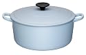 Le Creuset 27cm oval cast iron casserole satin blue