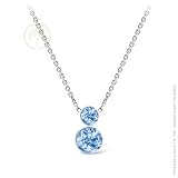WILLOW DUET MILESTONES: *BLUE TOPAZ DUET NECKLACE 14KW*