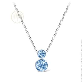 WILLOW DUET MILESTONES: *BLUE TOPAZ DUET NECKLACE 14KW* by Blue-Topaz Necklaces