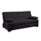 Portland Convertible Sofa-Black Microfiber