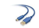 Belkin F3U138b06-BLU 6-Feet USB A to Mini B Pro Cable (Blue)