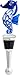 Blue and White Seahorse Bottle Topper Stopper Glass