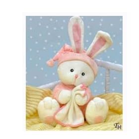 Baby Gift Basket "Meadow" The Musical Baby Bunny 15" Plays Brahms Lullaby