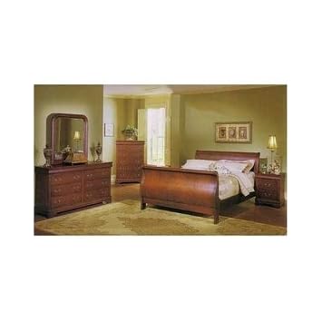 Louis Phillipe 6 Pc. Bedroom Set in Cherry By Coaster Furniture