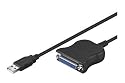 mr!tech Cable adaptateur pour imprimantes parallèles | USB (type A, mâle) vers DB25 (femelle)