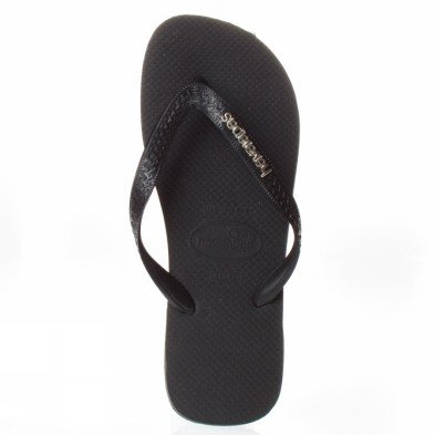 Havaianas Logo Metallic Silver - Black UK 5 - BR 37/38