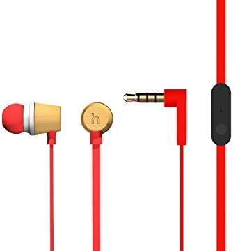 Hoomia BON5S-RED In-Ear Stereo Earphone with Microphone, Red