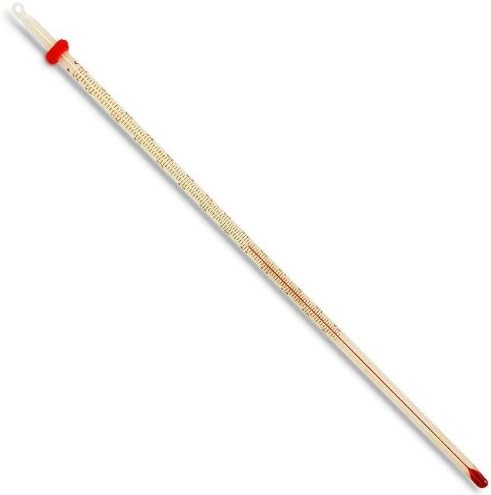 Thermometer Red Spirit Total Immersion -20 to 110C 0 to 230F Dual Scale