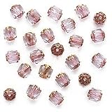 Czech Cathedral Glass Beads 6mm Clear Crystal/Gold Ends (25)