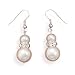 Simulated Pearl and Crystal French Wire Earrings