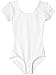Capezio Little Girls' Team Basic Short Sleeve Leotard,White,T (2-4)