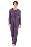 Womens Pajama Set Eco Freindly Clothing (Tranquility); Bamboo Viscose Jersey Sleepwear by TexereSilk - A Comfortable Gift Guaranteed to Wow the Recipient!!
