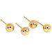 4 14K Yellow Gold Ball Earrings Studs Posts Piercing