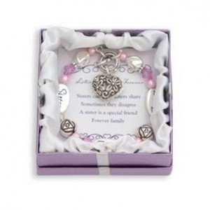 Sister, Friend, Forever Silver & Crystal Expressively Yours Bracelet