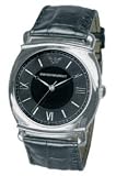 Image of Armani gents black dial black strap watch AR0263