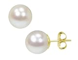 Cultured Pearl Earring 6.5-7mm with 14K Yellow Gold
