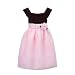 PD Girls' Dress w/Flower Brown/Pink