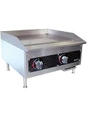 Vollrath - Anvil 40722 24 Wide Commercial Gas Griddle - Thermostatically Controlled