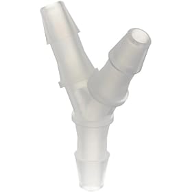 Value Plastic Y260-6 Barbed Tube Fitting Wye 1/4" (6.4 mm) Tube ID Natural Polypropylene (pack of  25)