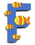 Wooden Fish Letter F Magnet by The Toy Workshop