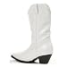 15 Inch Heel Cowboy Ankle Boot Children's (White PU;Large)
