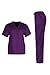 MedPro Women's Unisex Medical Scrub Set - 3 Pockets V-Neck Top/6 Pockets Cargo Pants