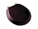 Mayfair 9602BR178 Natural Reflections Round Toilet Seat, Cherry with Brass Hinges