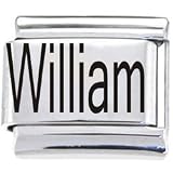Body Candy Italian Charms Laser NAMEPLATE - William