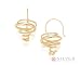Ed Levin Gold Spiral Earrings