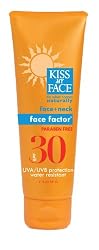 Kiss My Face Face Factor Sun Screen for Face and Neck, SPF 30, 2-Ounce Tubes (Pack of 3)