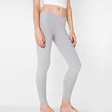 American Apparel 8328 Cotton Spandex Jersey Legging, Heather Grey, L