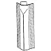 Dietrich Metal Framing M859 90 Vinyl Cornerbead Transition Cap