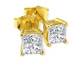 1 ctw Princess Cut Diamond Stud Earrings in 14K Gold