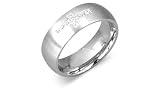 Cross Design White Cz Surgical Steel Ring Band Size 12 Unisex