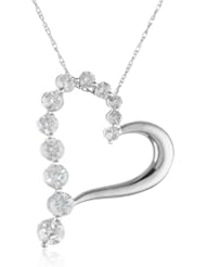 10k Gold Diamond Journey Heart-Shaped Pendant (1 cttw, H-I Color, 12-I2-I3 Clarity)