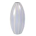 EXP Handmade Terracotta Lavender Purple Vase with Beige Stripes
