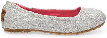 Toms Youth Ballet Slip-On Silver Linen Metallic Size 13 M US Little Kid