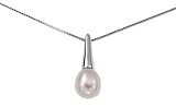R&T - 80669 - Collier Femme - Argent 925/1000 - 2.6Gr - Perle deau douce Blanche - 42cm