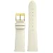 Watch Band White Satin Fabric with Leather lining