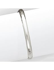 14k White Gold High Polished 6.00mm Hinged Bangle