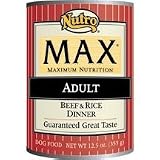 Nutro Max Beef and Rice Dinner Canned Dog Food