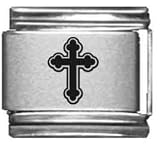 Clearly Charming Cross Laser Italian Charm