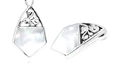 White Mother of Pearl Slide Pendant Sterling Silver