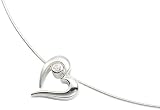 Fossil JF13222 Silber-Collier mit Herzanhänger