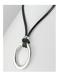 Leather Necklace In White Base
