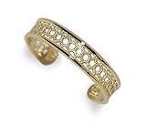 Solid 10 KT Gold Toering Filigree Toe Ring 10k